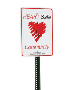 Heart Safe Community sign